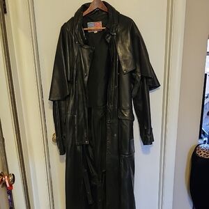 Good American Black Trench Coat